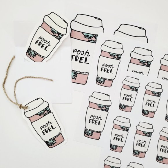 LB064 HANG TAGS Posh Fuel Thank You Travel Coffee or Tea Mug [Price Firm] - Picture 3 of 6